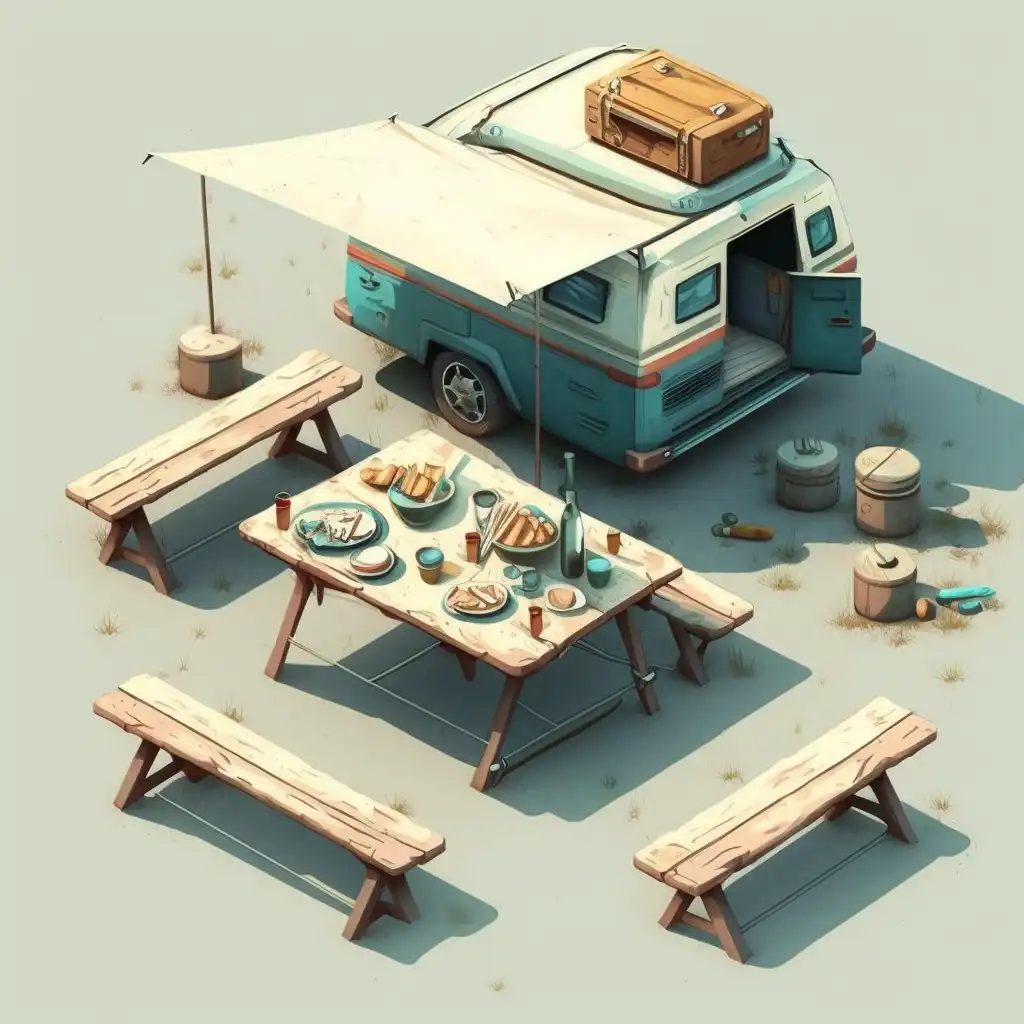 Meervoudige Campingtafels Voor Grote Gezelschappen En Families